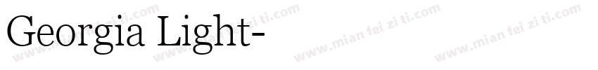 Georgia Light字体转换